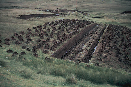 People took a dim view if peat-banks weren’t laid neatly. This Shetland example shows how it should be done.