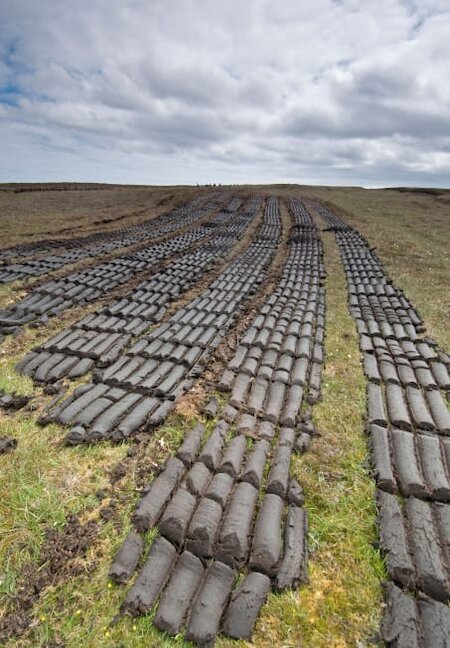 Today, few need peats, and those who do often buy them instead of undertaking the work by hand. The downside is damage to moorland that hand-cutting never did. Will this mechanised Lewis activity represent the islands peat scene of future years?